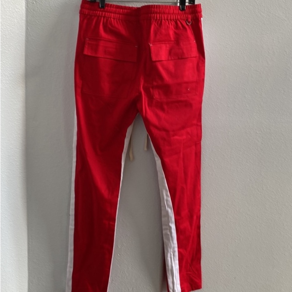 Fashion Nova Men Red & White Jogger Pants, Size S, waist size 28